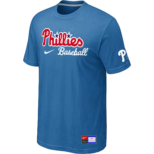 Philadelphia Phillies Nike Short Sleeve Practice T-Shirt light Blue