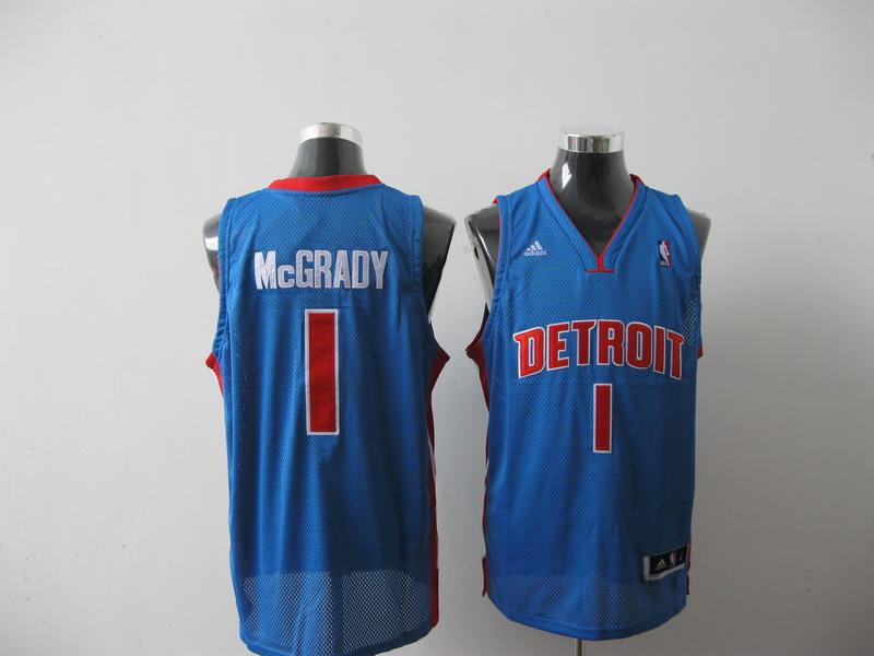 Pistons 1 Mcgrady Blue Jerseys