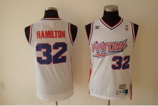 Pistons 32 Richard Hamilton White Jerseys