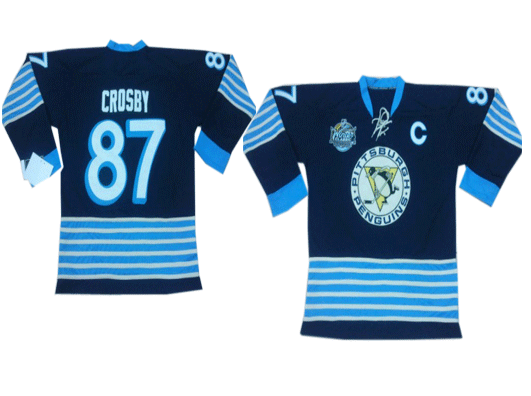 Pittsburgh Penguins 87 CROSBY dark blue The classic 2011 Jerseys