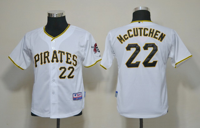 Pittsburgh Pirates 22 Mccutchen White Youth Jerseys