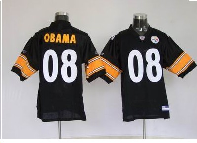 Pittsburgh Steelers 08 Obama black jerseys