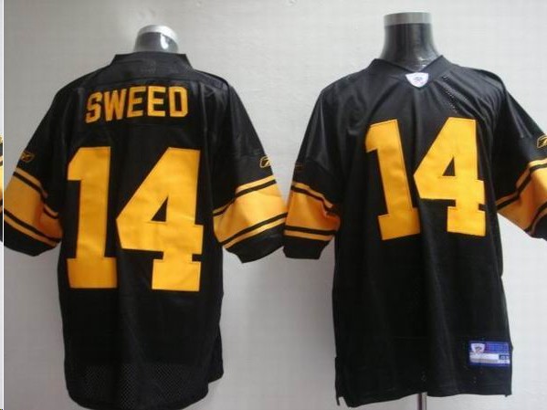 Pittsburgh Steelers 14 Sweed black yellow number jerseys