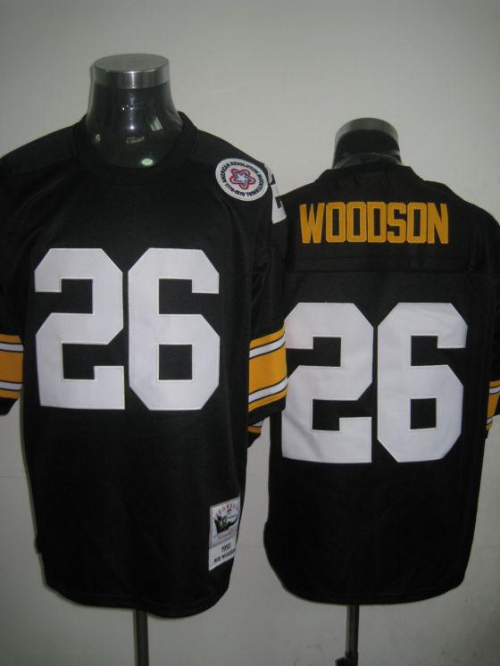 Pittsburgh Steelers 26 Woodson black Jerseys