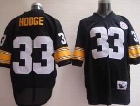 Pittsburgh Steelers 33 Merril Hodge Black Throwback Jerseys