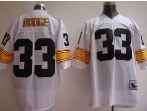 Pittsburgh Steelers 33 Merril Hodge White Throwback Jerseys