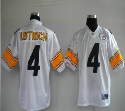 Pittsburgh Steelers 4 Leftwich white jerseys