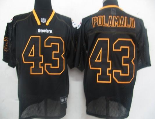 Pittsburgh Steelers 43 Polamalu black field shadow Jerseys