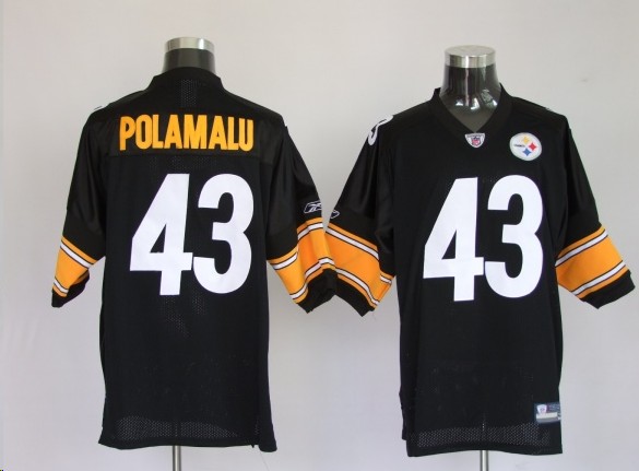 Pittsburgh Steelers 43 Troy Polamalu Black Jerseys
