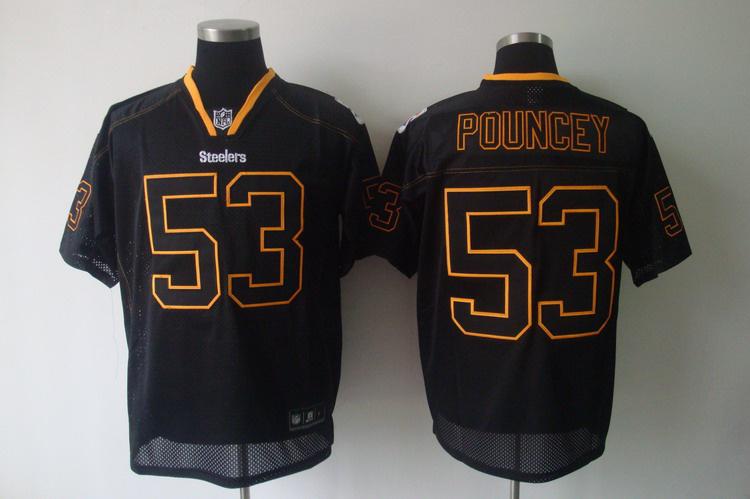 Pittsburgh Steelers 53 Pouceny black field shadow Jerseys