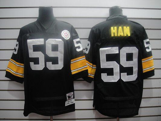 Pittsburgh Steelers 59 Ham black m&n Jerseys