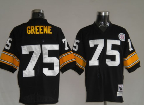 Pittsburgh Steelers 75 Joe Greene Black Throwback Jerseys