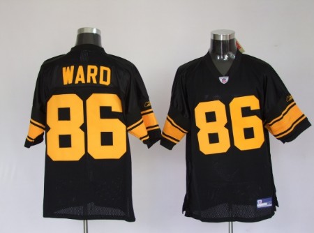 Pittsburgh Steelers 86 Hines Ward Black Yellow Number Jerseys