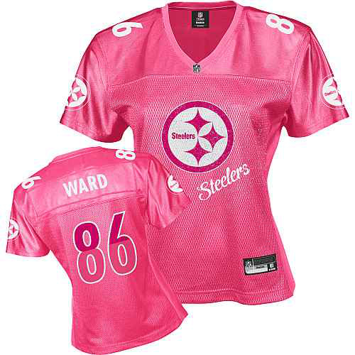 Pittsburgh Steelers 86 WARD pink Womens Jerseys