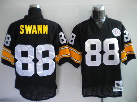 Pittsburgh Steelers 88 Lynn Swann Black Throwback Jerseys