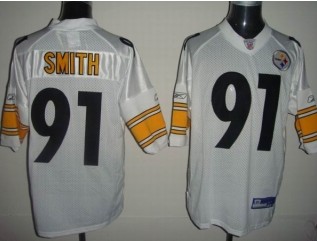 Pittsburgh Steelers 91 Aaron Smith white Jerseys Pittsburgh Steelers 91 Aaron Smith white Jerseys