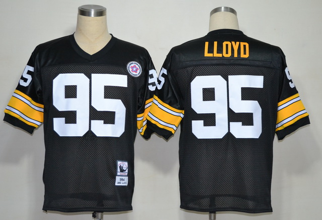 Pittsburgh Steelers 95 Greg Lloyd Black M&N 1994 Jerseys