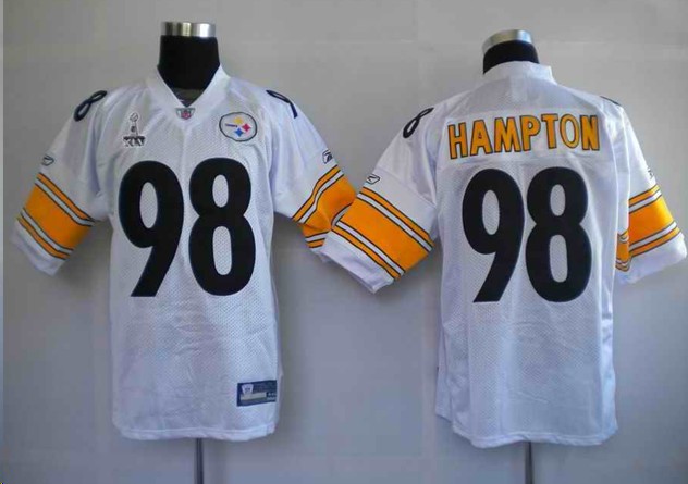 Pittsburgh Steelers 98 Casey Hampton White Jerseys Pittsburgh Steelers 98 Casey Hampton White Jerseys