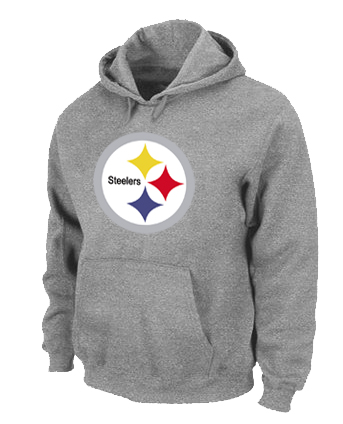 Pittsburgh Steelers Logo Pullover Hoodie Grey