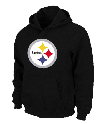 Pittsburgh Steelers Logo Pullover Hoodie black - Click Image to Close