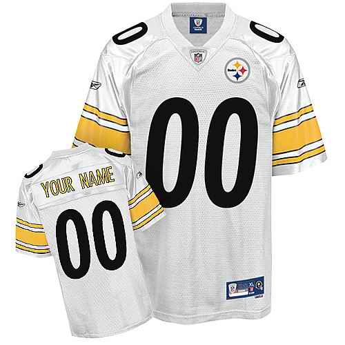 Pittsburgh Steelers Men Customized White Jersey