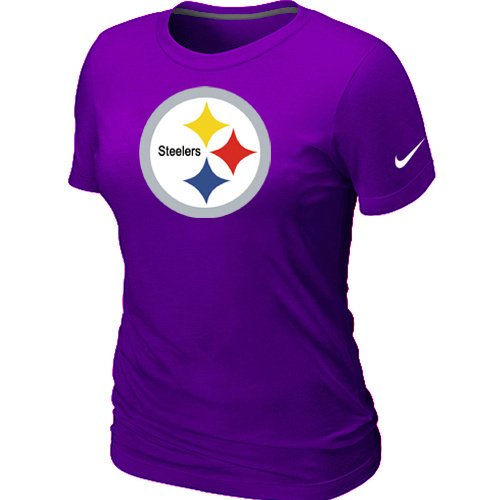 Pittsburgh Steelers Purple Women's Logo T-Shirt