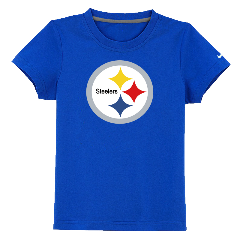 Pittsburgh Steelers Sideline Legend Authentic Logo Youth T-Shirt Blue - Click Image to Close