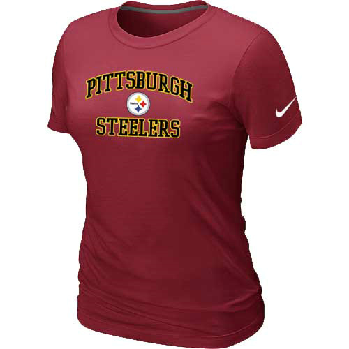 Pittsburgh Steelers Women's Heart & Soul Red T-Shirt
