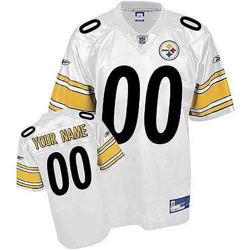 Pittsburgh Steelers Youth Customized White Jersey