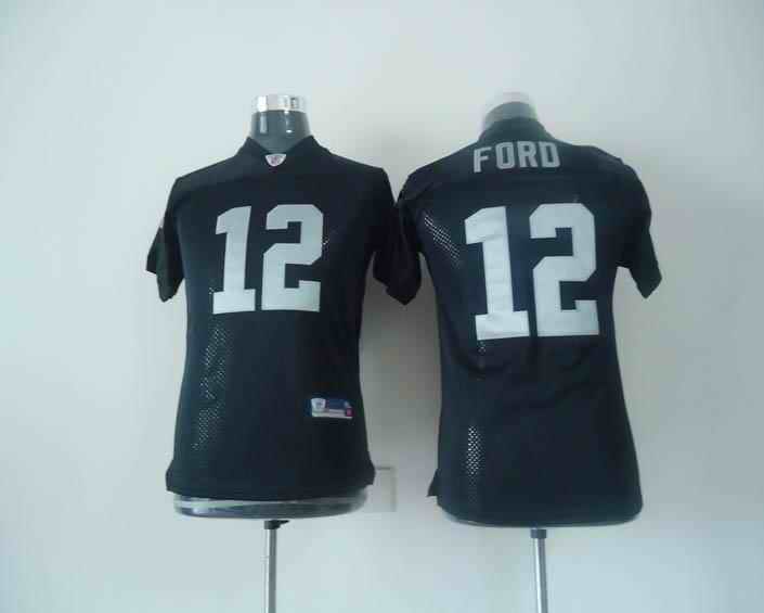 Raiders 12 Ford black kids Jerseys