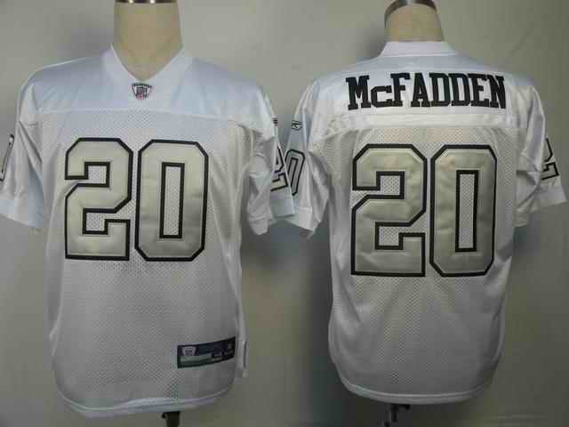 Raiders 20 Darren McFadden full white Jerseys