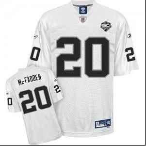 Raiders 20 Darren McFadden white 50th Jerseys