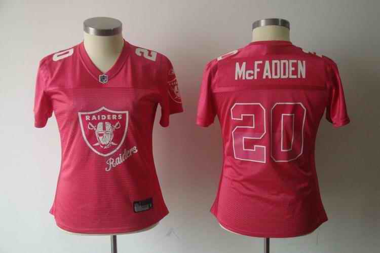 Raiders 20 Mcfadden pink 2011 fem fan women Jerseys