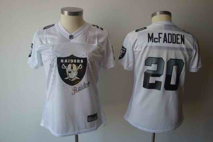 Raiders 20 Mcfadden whtie 2011 fem fan women Jerseys