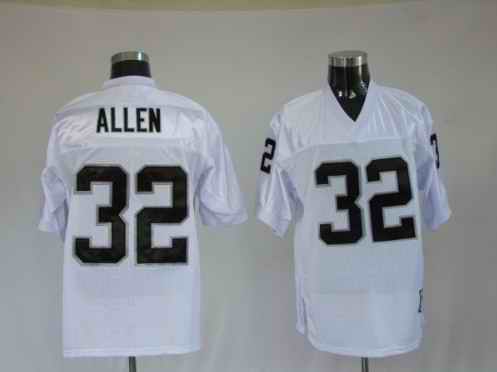 Raiders 32 Allen White Throwback Jerseys