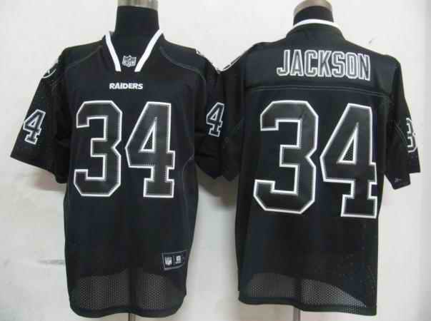 Raiders 34 B.Jackson black field shadow Jerseys