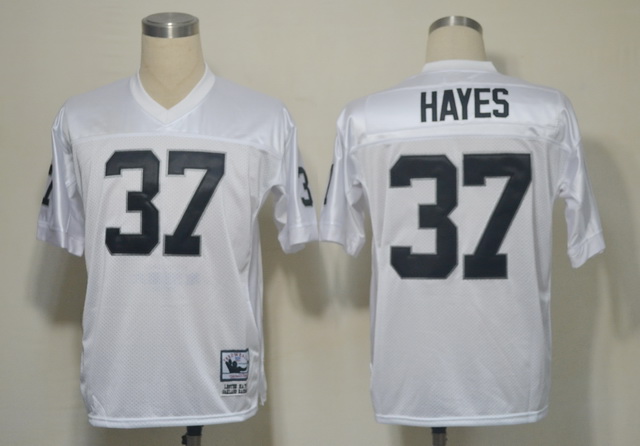 Raiders 37 Hayes White M&N Jerseys