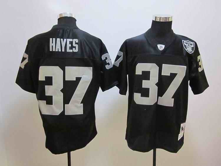 Raiders 37 Hayes black m&n Jerseys