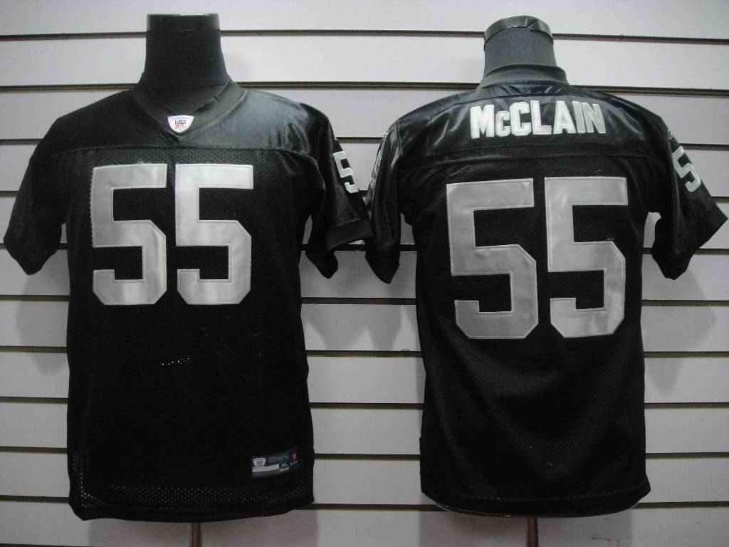 Raiders 55 McClain black kids Jerseys