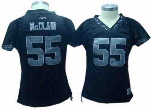 Raiders 55 McClain black women Jerseys