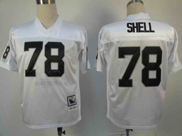 Raiders 78 Art Shell Throwback white Jerseys