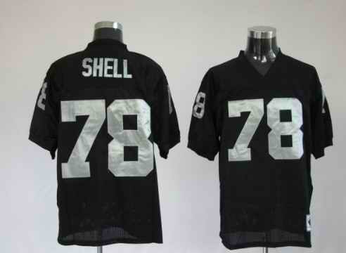Raiders 78 Art Shell black Throwback Jerseys