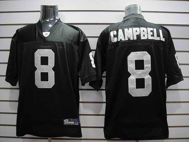 Raiders 8 Campbell Black Jerseys