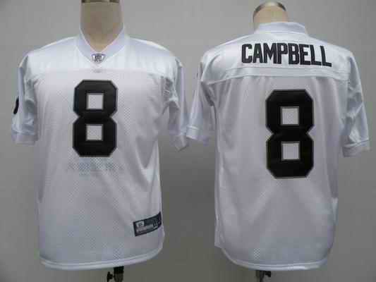 Raiders 8 Jason Campbell white Jerseys