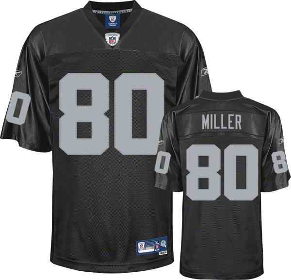 Raiders 80 Miller black Jerseys