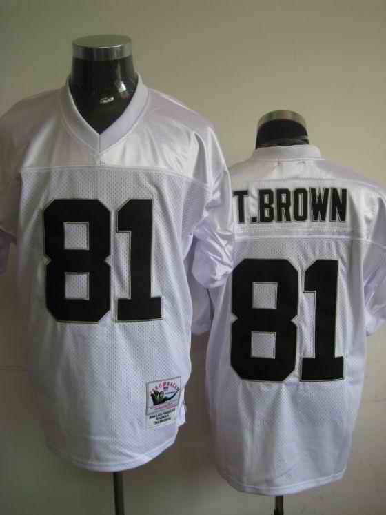 Raiders 81 T.Brown white Jerseys