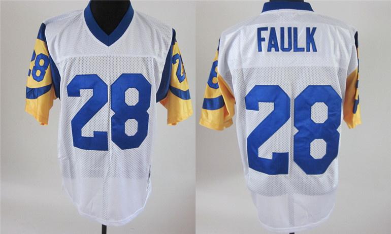 Rams 28 Faulk white m&n Jerseys Rams 28 Faulk white m&n Jerseys