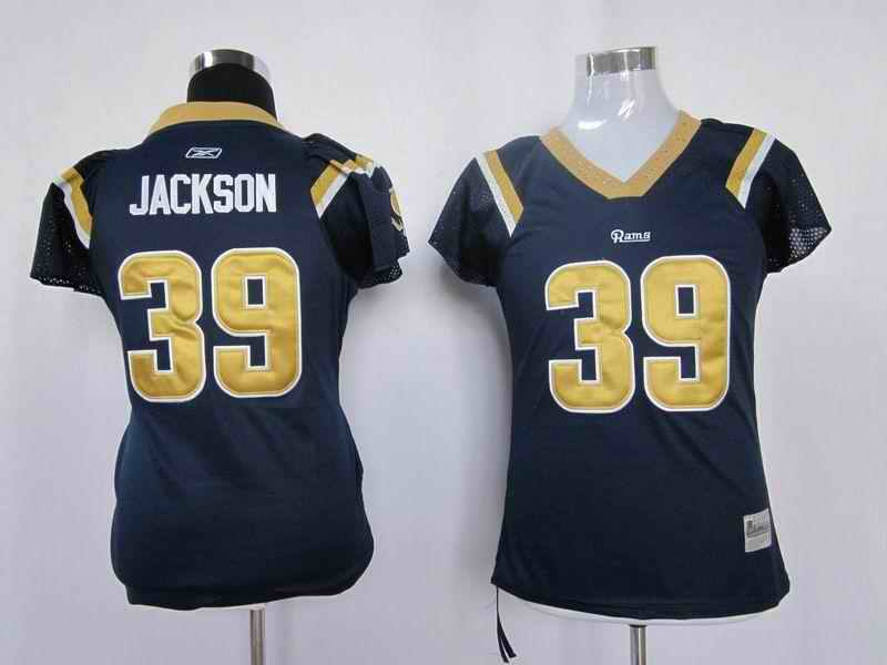 Rams 39 Jackson blue women Jerseys