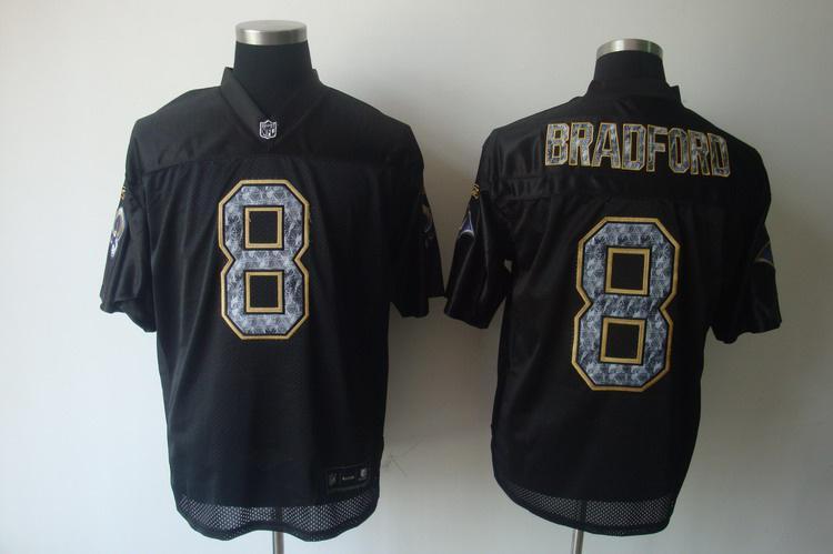 Rams 8 Bradford black united sideline Jerseys Rams 8 Bradford black united sideline Jerseys