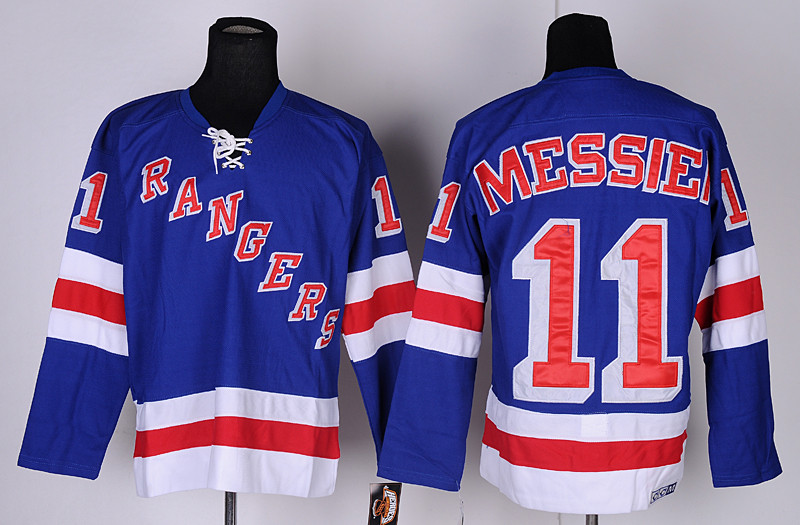 Rangers 11 Messier Blue Jerseys